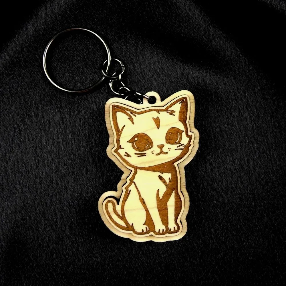 Adorable cat keychain